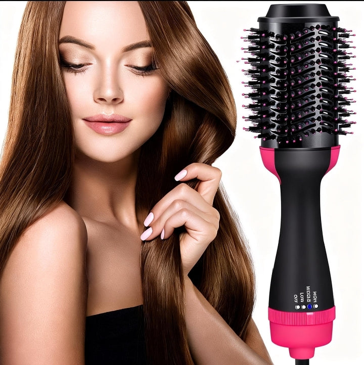 3-in-1 One Step Hot Air Brush Hair Dryer & Styler – Drying, Straightening & Volumizing Brush